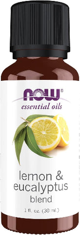 NOW Foods Essential Oils, Lemon & Eucalyptus Oil Blend, Invigorating Aromatherapy Scent, Blend of Pure Lemon Oil and Pure Eucalyptus Oil, Vegan, Child Resistant Cap, 1-Ounce