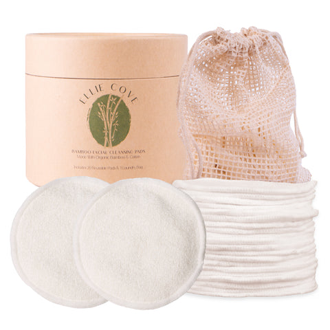 Ellie Cove Bamboo Facial Cleansing Pads, 20 Reusable Pads