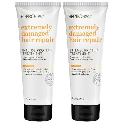 Hi-Pro-Pac Extremely Damaged Hair Repair, Intense Protein Treatment Hair Masque, 8 Oz. (2 Pack)