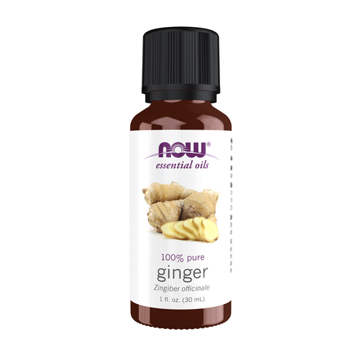 NOW Essential Oils, Ginger Oil, Spicy Aromatherapy Scent, Steam Distilled, Vegan, Child Resistant Cap, 1-Ounce