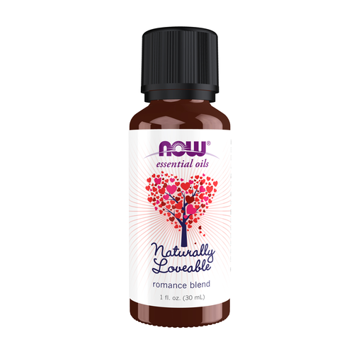 NOW Essential Oils, Naturally Loveable Oil Blend, Romantic Aromatherapy Scent, Blend of Pure Essential Oils, Vegan, Child Resistant Cap, 1-Ounce