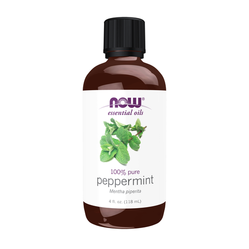NOW Essential Oils, Peppermint Oil, Invigorating Aromatherapy Scent, Steam Distilled, Vegan, Child Resistant Cap, 4-Ounce