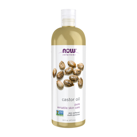 NOW Solutions, Castor Oil, Pure Versatile Skin Care, Multi-Purpose Skin Softener, 16-Ounce