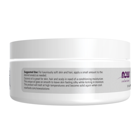 NOW Solutions, Coconut Oil, Naturally Revitalizing For Skin and Hair, Conditioning Moisturizer, Convenient Travel Size, 3-Ounce