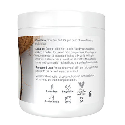 NOW Solutions, Coconut Oil, Naturally Revitalizing for Skin and Hair, Conditioning Moisturizer, 7-Ounce