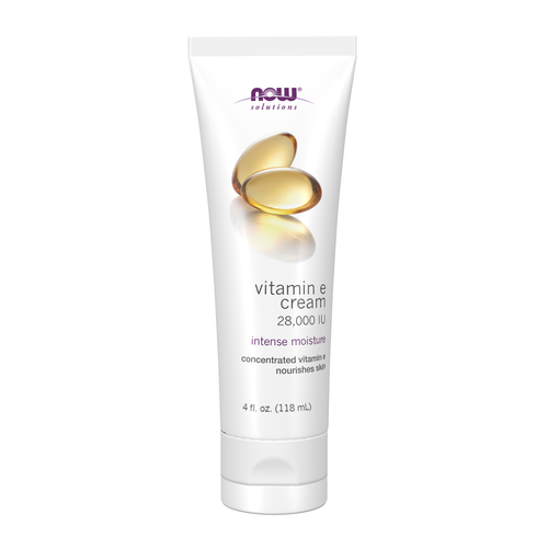 NOW Solutions, Vitamin E Cream 28,000 IU, Intense Moisture, Concentrated Vitamin E, 4-Ounce