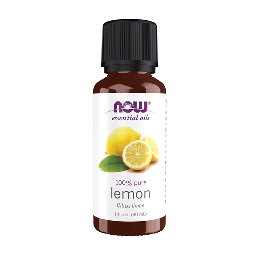Now Foods Essential Oils Lemon, 1 fl NOW Essential Oils, Lemon Oil, Cheerful Aromatherapy Scent, Cold Pressed, 100% Pure, Vegan, Child Resistant Cap, 1-Ounce