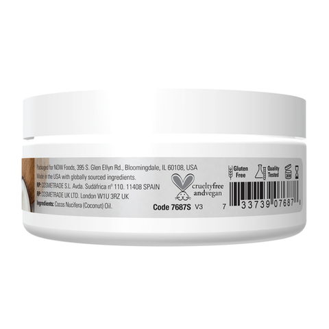 NOW Solutions, Coconut Oil, Naturally Revitalizing For Skin and Hair, Conditioning Moisturizer, Convenient Travel Size, 3-Ounce