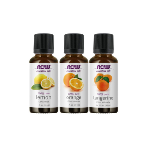 NOW Foods 3-Pack Variety of NOW Essential Oils Citrus Blend - Orange, Tangerine, Lemon, 1-Ounce each