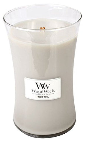WARM WOOL - WoodWick 22oz Large Jar Candle Burns 180 Hours