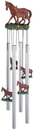 Wind Chime Round Top Horse With Foal Hanging Garden Porch Decoration