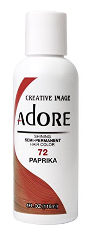 Adore Semi-Permanent Haircolor #072 Paprika, 4 Ounce (118ml)