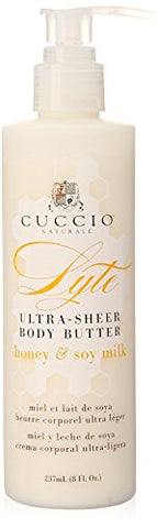 Cuccio Lyte Body Butter, Honey and Soy Milk, 8 Ounce