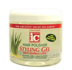Fantasia High Potency IC Hair Polisher Styling Gel, with Sparkle Lites, 16 oz.