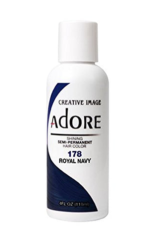 Adore Semi-Permanent Haircolor # 178 Royal Navy, 4 Ounce (118ml)
