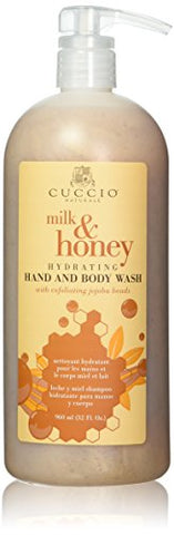 Cuccio Milk and Honey Hand and Body Wash, 32 Ounce