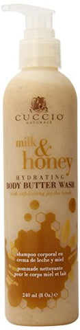 Cuccio Body Butter Wash, Milk and Honey, 8 Ounce