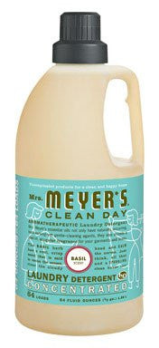 Mrs. Meyer's Basil Laundry Detergent 2x Concentrated, Basil 64 fl oz