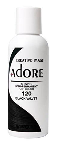 Adore Semi-Permanent Haircolor #120 Black Velvet, 4 Ounce (118ml)