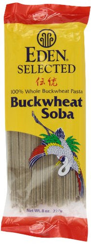 Eden Foods Selected, 100% Whole Buckwheat Soba, 8-Ounce Bags (Pack of 12)