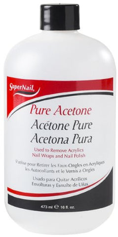 Super Nail Pure Acetone, 16 Fluid Ounce