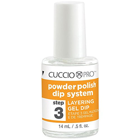 Cuccio Pro Powder Polish Dip System, Step 3 Layering Gel Dip, 0.5 Ounce