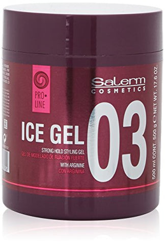 SALERM ICE GEL 03 Strong hold styling gel with Arginine (17.6 oz / 500ml)