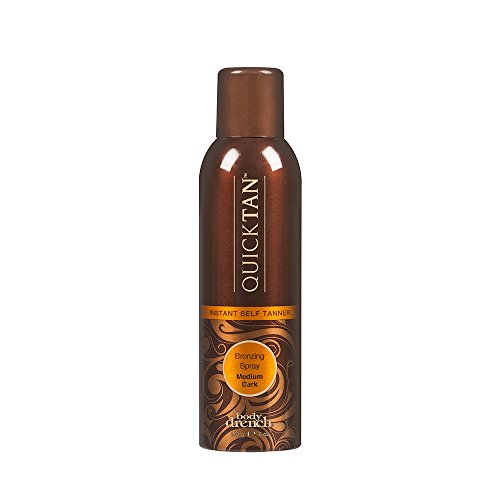 Body Drench Quick Tan Instant Self-Tanner, Bronzing Spray, Medium Dark, 6 oz