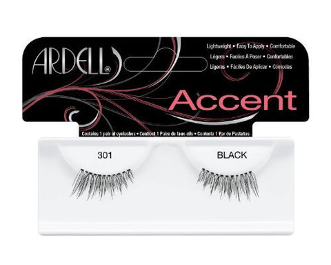 Ardell Lash Accents Pair Style 301, Black (8-Pack)