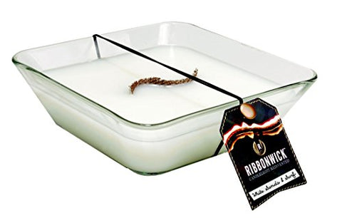 RibbonWick WHITE SANDS & SURF Decor Glass Scented Candle