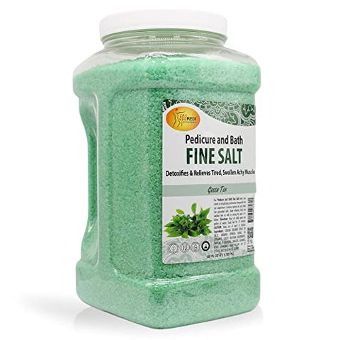 SPA REDI - Detox Foot Soak Pedicure and Bath Fine Salt, Green Tea, 128 oz