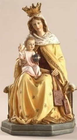 Our Lady of Mt Mount Carmel Scapular Statue, 8 Inch