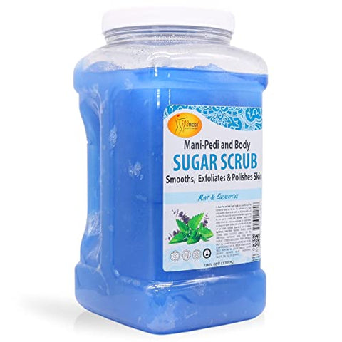 SPA REDI – Sugar Body Scrub, Mint and Eucalyptus, 128 oz