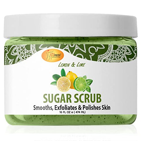 SPA REDI - Sugar Body Scrub, Lemon and Lime, 16 oz