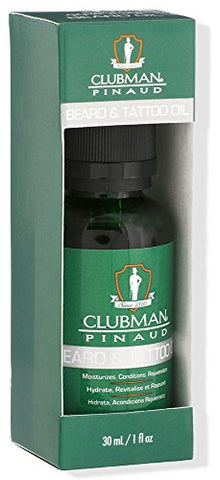 Clubman Pinaud Beard and Tatoo Oil, 1 Ounce