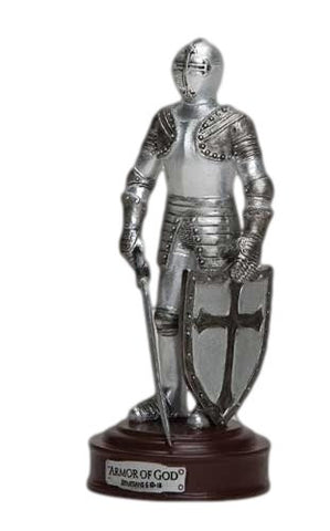 Full Armor of God Ephesians 6 Resin Stone 5 inch Knight Figurine