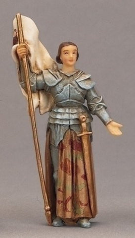 Joan of Arc in Armor with Flag Patrons and Protectors Figurine by Roman