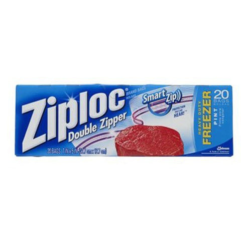 Ziploc Freezer Bags, Pint Size - 20 ct