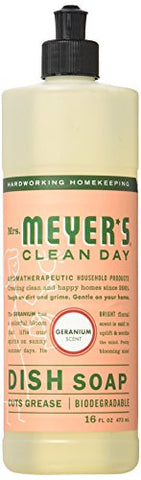 Mrs. Meyer's Clean Day Dish Soap, Geranium, 16 oz
