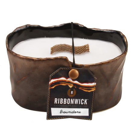 RibbonWick: Medium Oval Brownstone Collection - Scented Candle