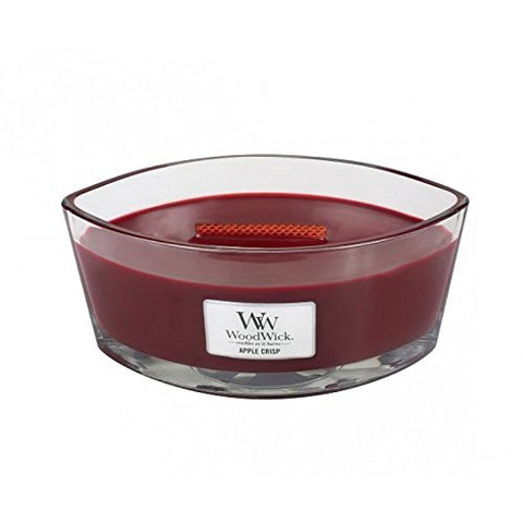 Apple Crisp HearthWick Flame Large Scented Candle by WoodWick, Red