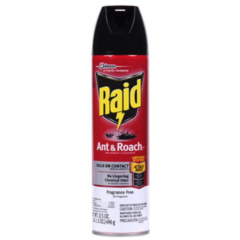 Raid Ant & Roach Killer Insecticide Spray-Fragrance Free - 17.5 Oz