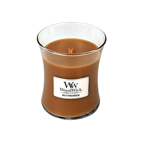 JOLLY GINGERBREAD - WoodWick 10oz Medium Jar Candle Burns 100 Hours
