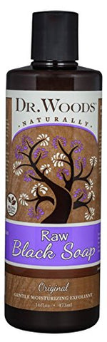 Dr. Woods Raw African Black Moisturizing Liquid Soap, 16 Ounce