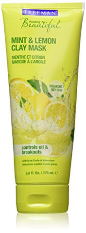 Freeman Feeling Beautiful Facial Clay Mask, Mint and Lemon, 6 Ounce