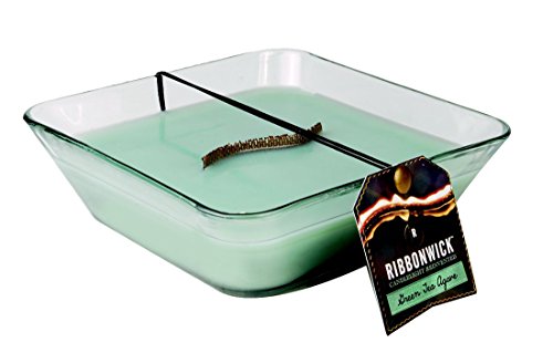 Ribbonwick Green Tea Agave Scented Candle - Decor Glass