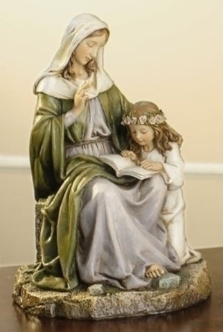 Joseph Studio Saint Anne with Mary Religious Renaissance Figurine 7