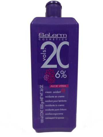 Salerm Cream Oxidant Volume 20 6% with Aloe Vera 36 oz