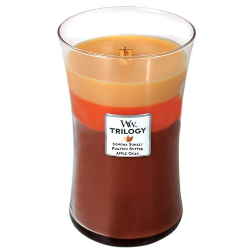 Autumn Comforts WoodWick Trilogy 21.5 oz Scented Jar Candles - 3 in One