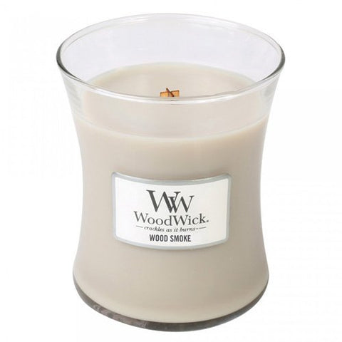 WOOD SMOKE - WoodWick 9.7oz Medium Jar Candle Burns 100 Hours